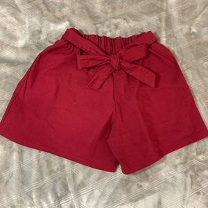 Plum Red Shorts